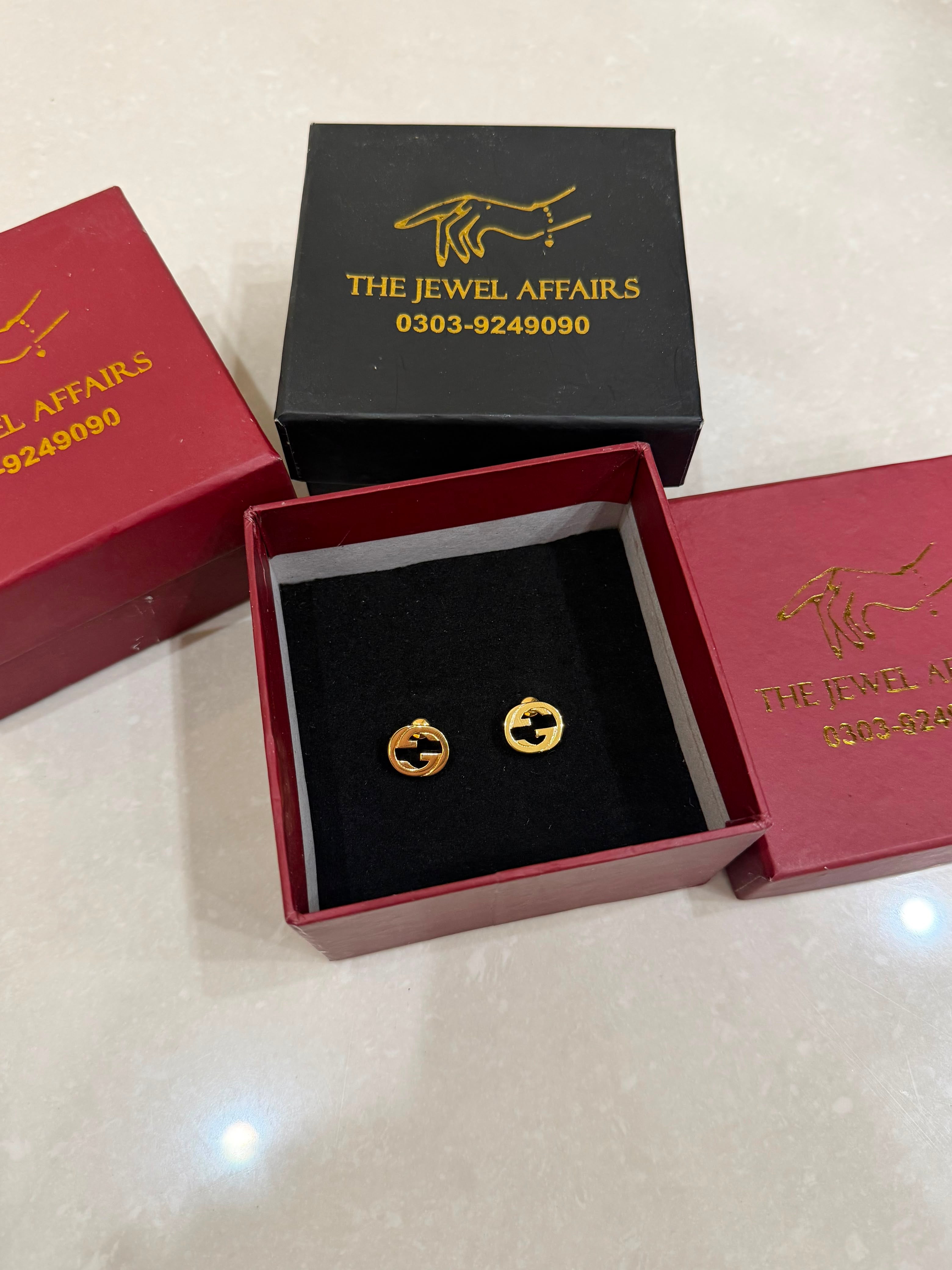 Gu(ci GG Interlocking Logo Stud Earrings