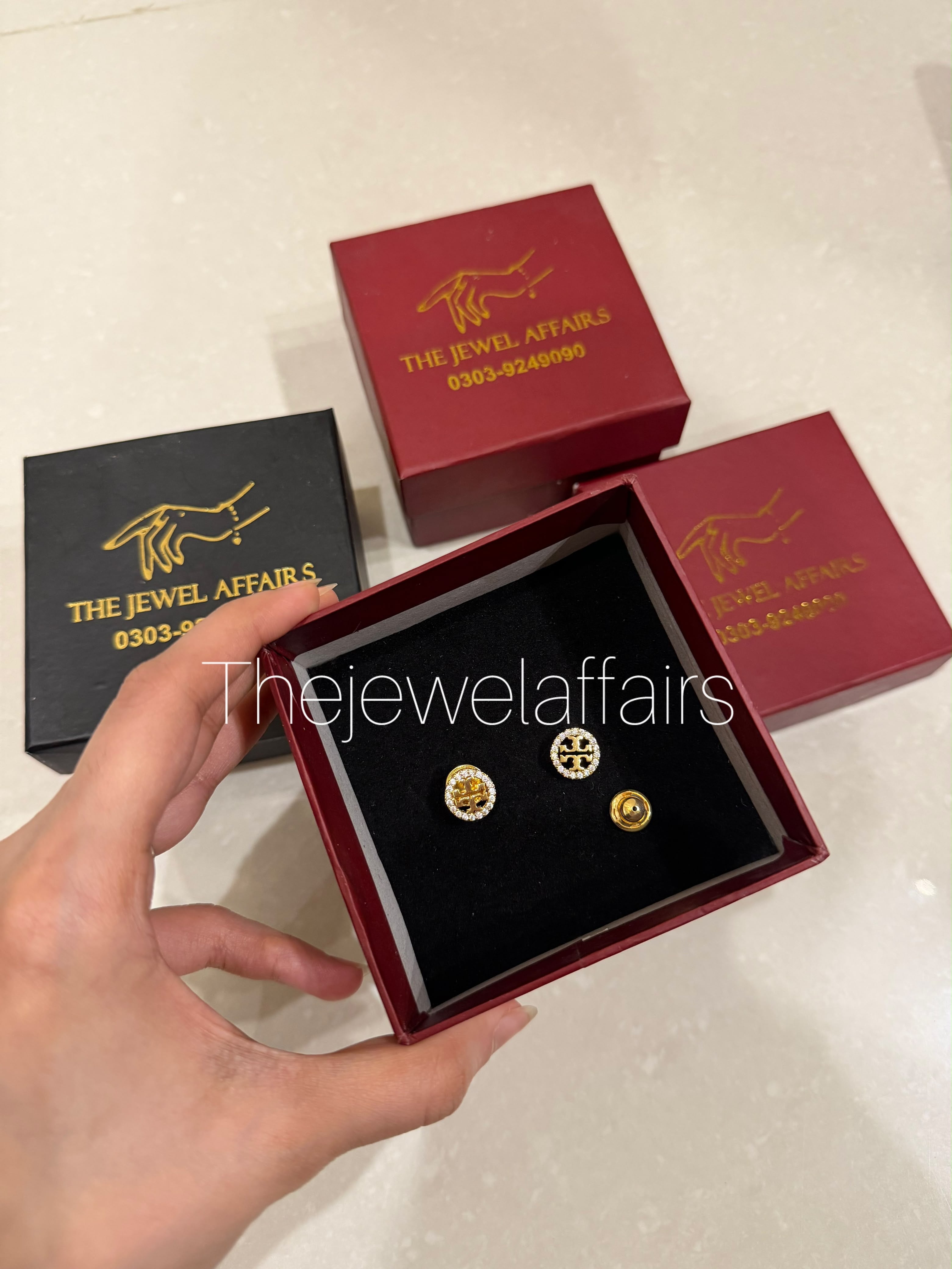 T0ry Bur(h's Icon Pavé Stud Earrings (openwork Double T logo traced in crystal pavé)