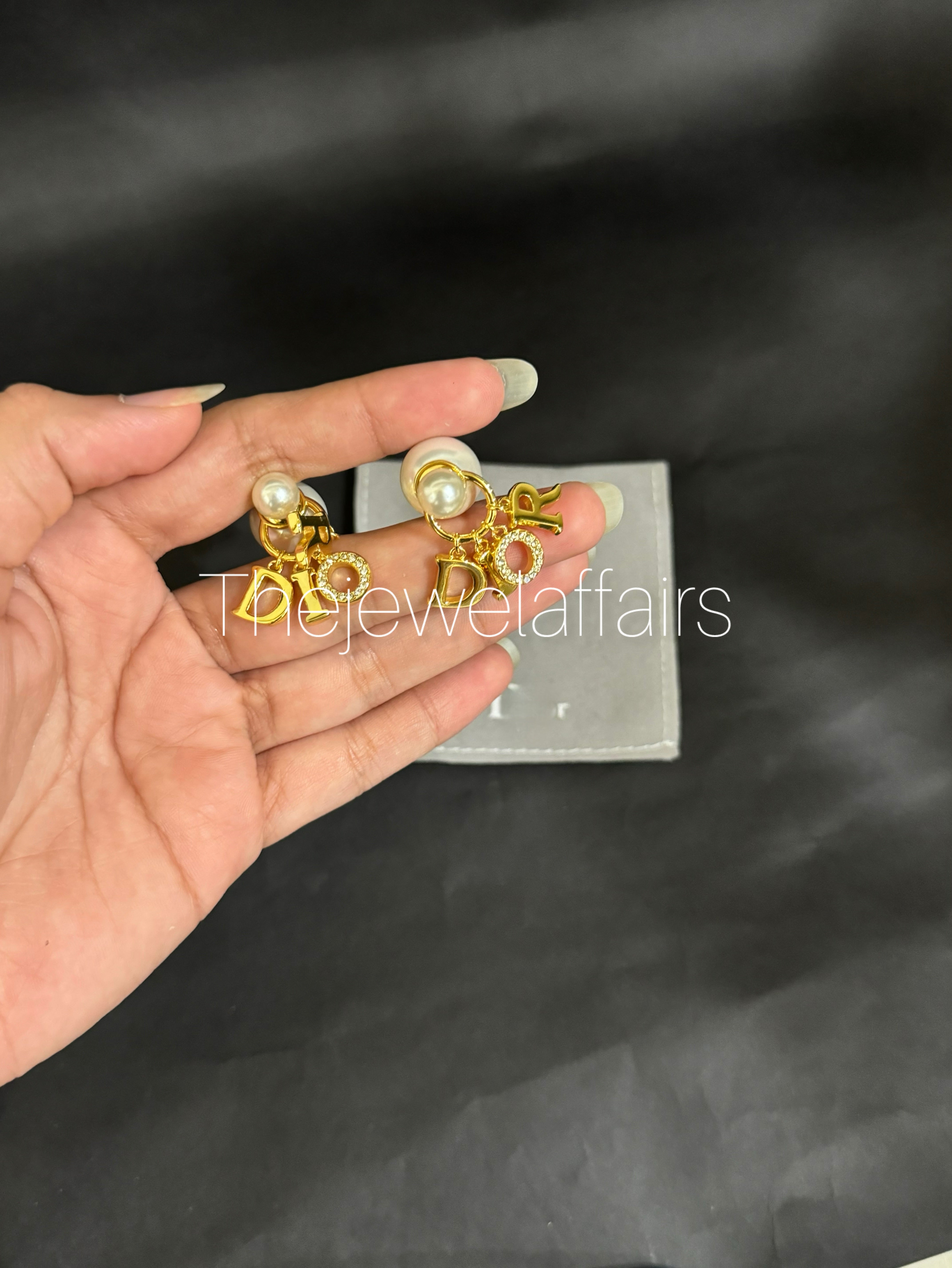 Luxury Designer Inspired Pearl Charm Earrings (Master Copy) (WITHOUT BRAND PACKAGING)