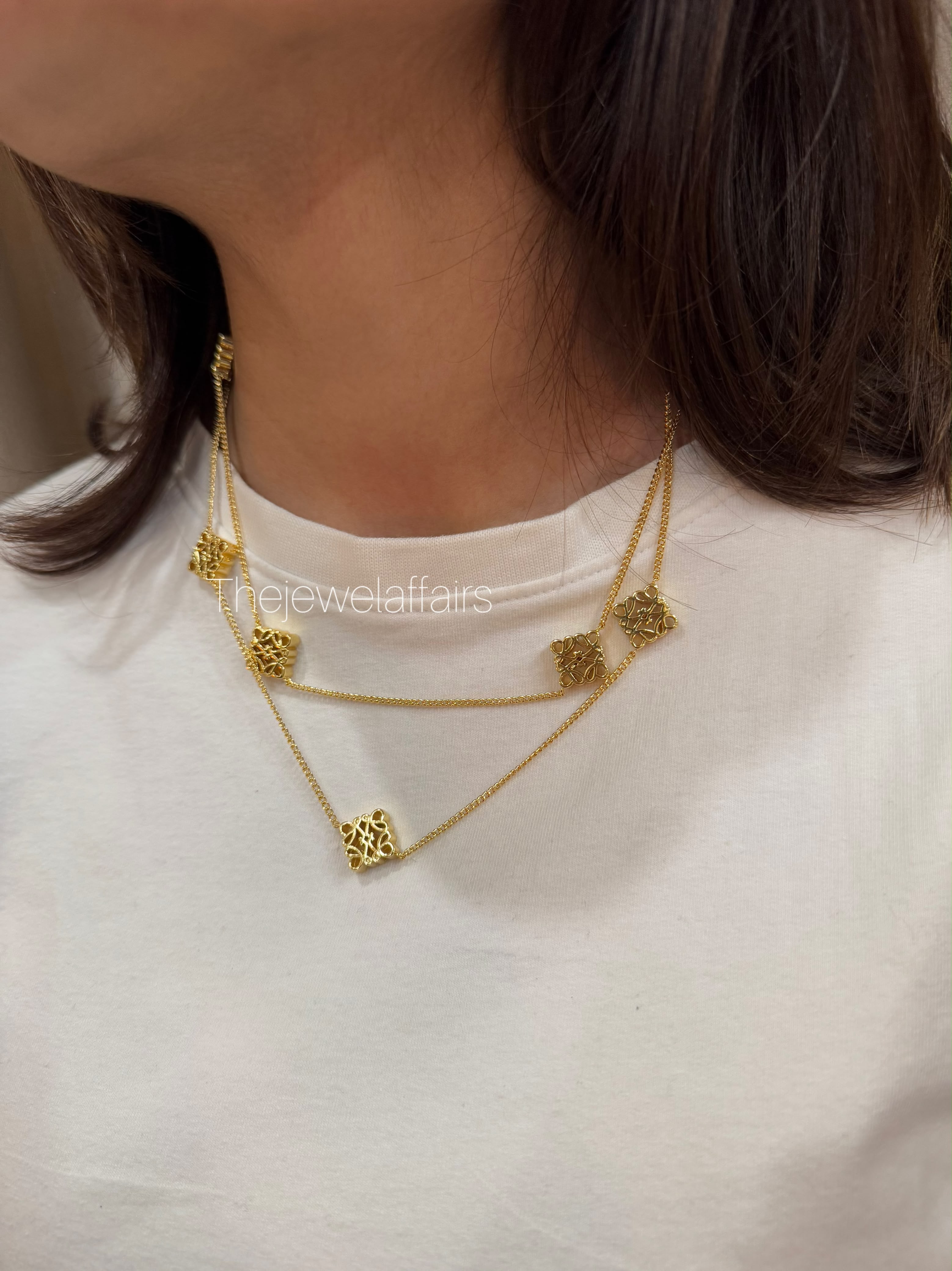 L0ewe Anagram Long Chain Necklace