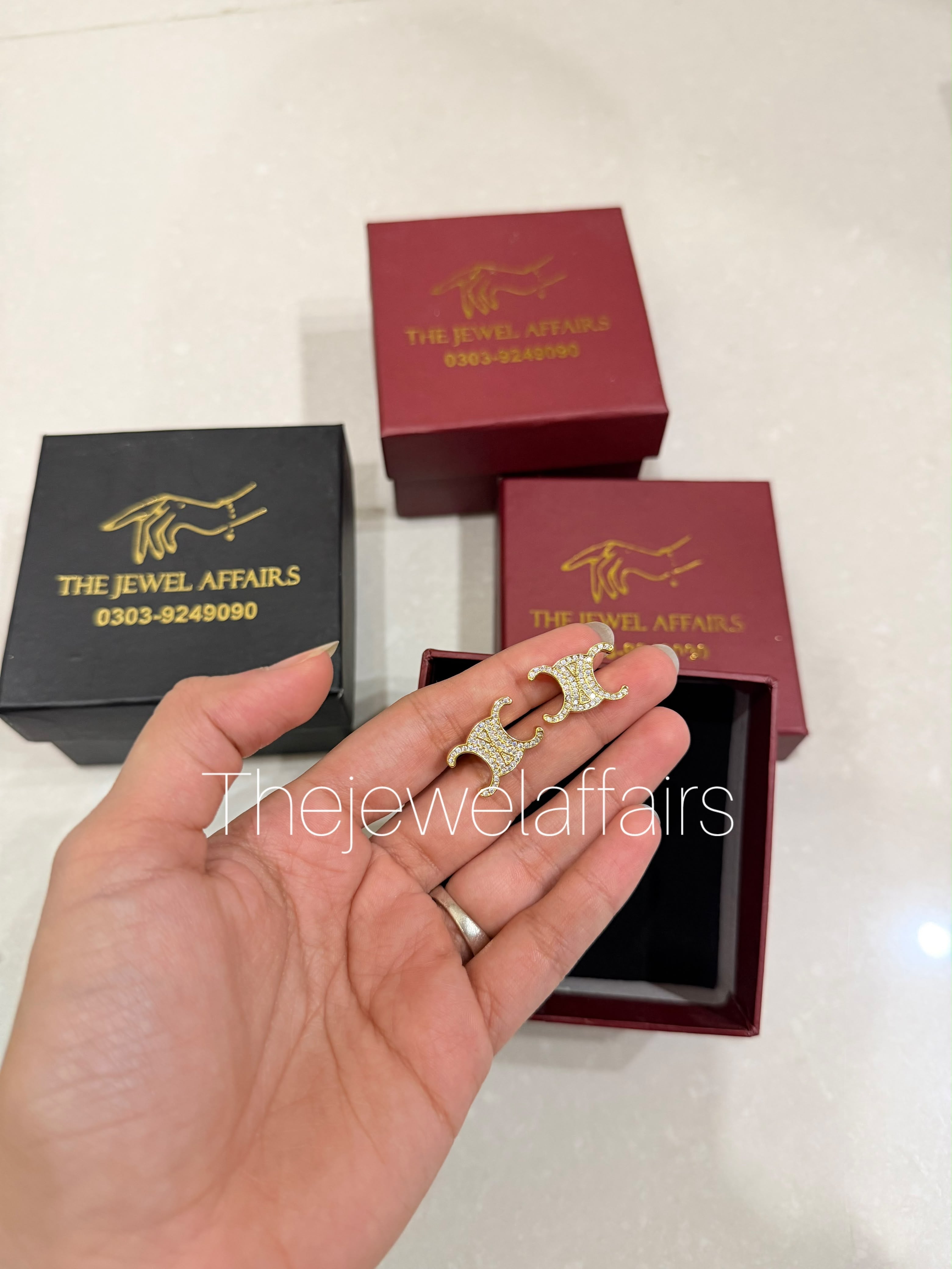 Cel!ne Triomphe Crystal Stud Earrings
