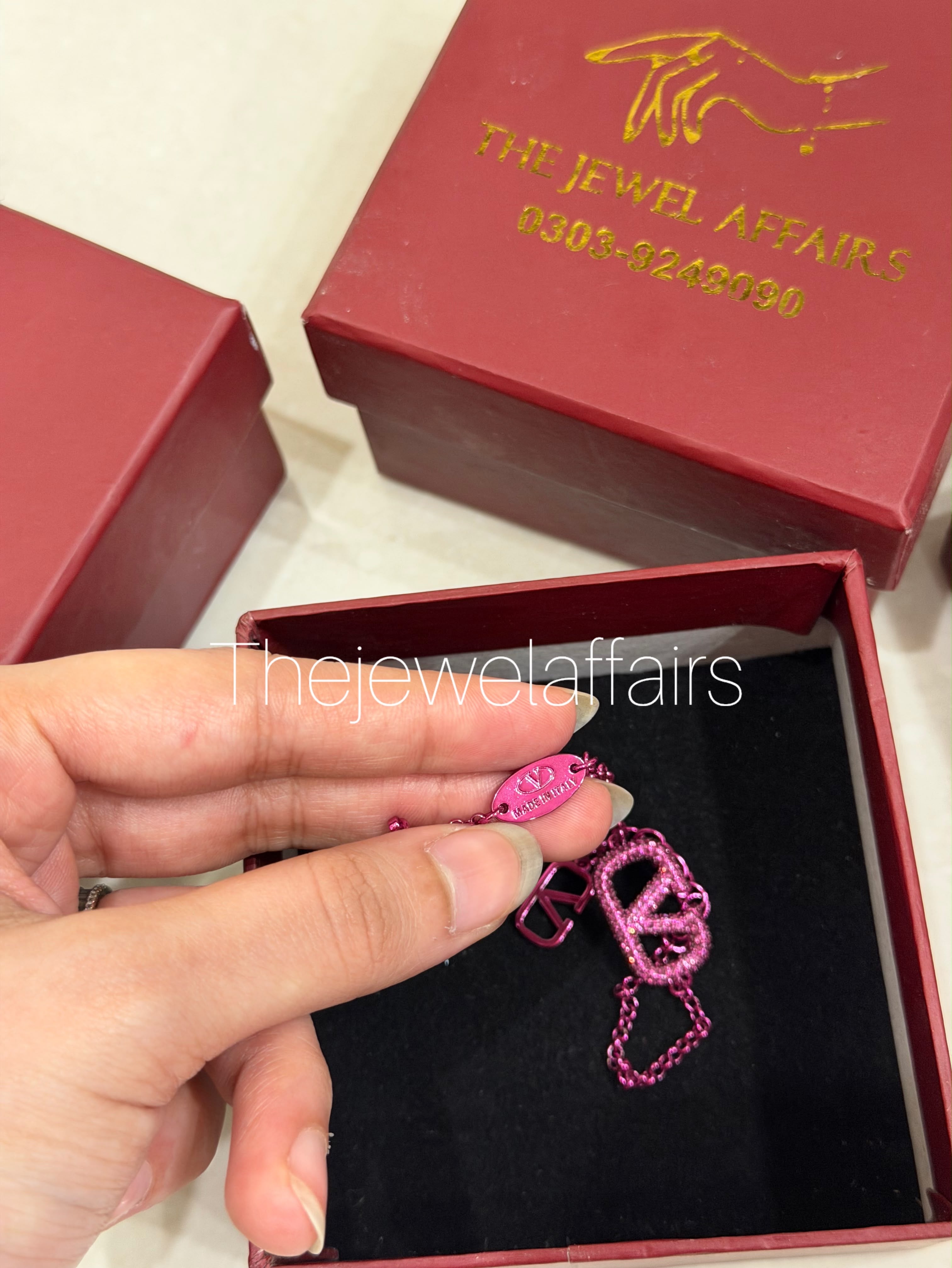 VLOGO pink-tone Swarovski crystal bracelet