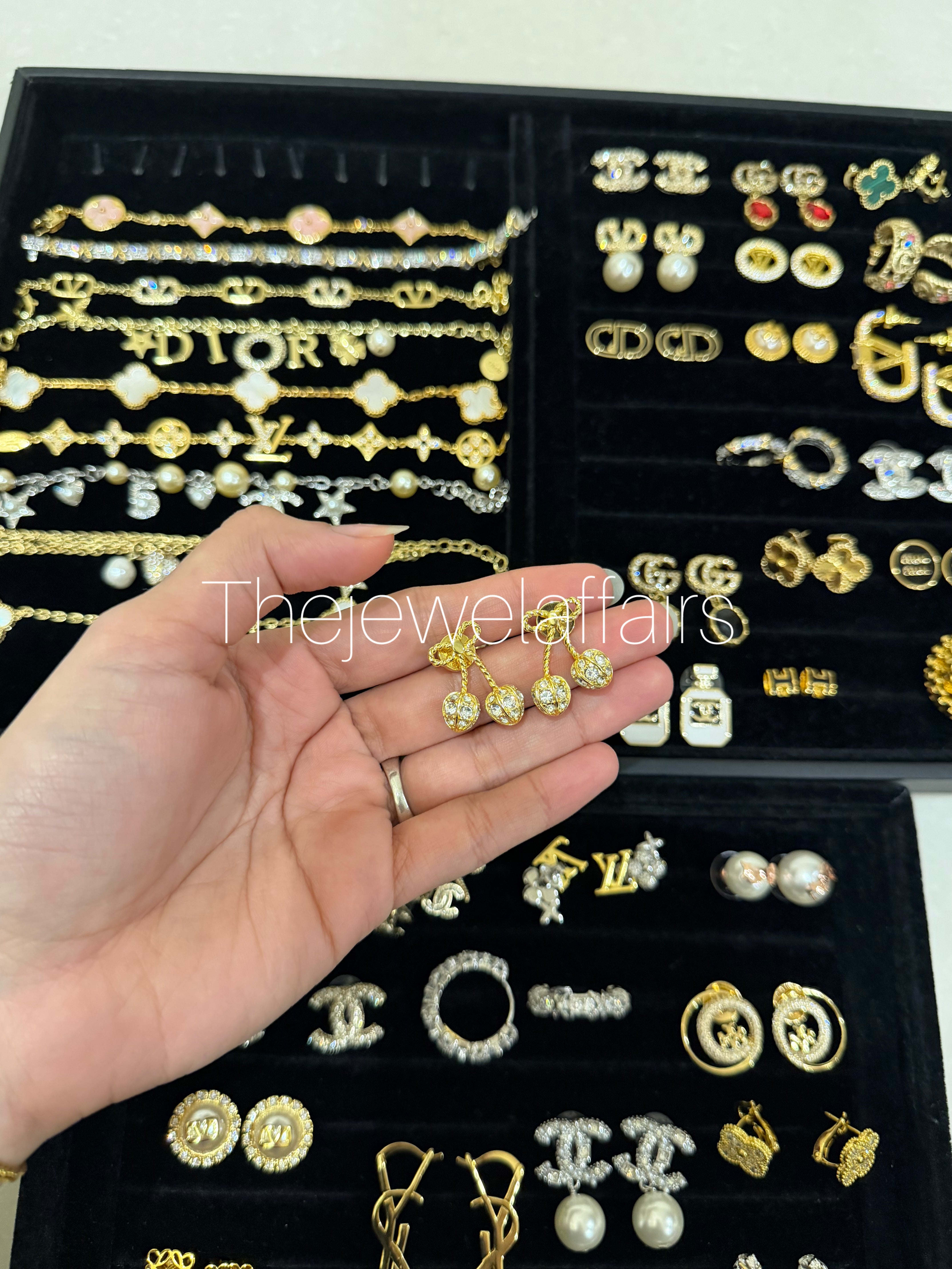 Valent!no Crystal Cherry Drop Earrings