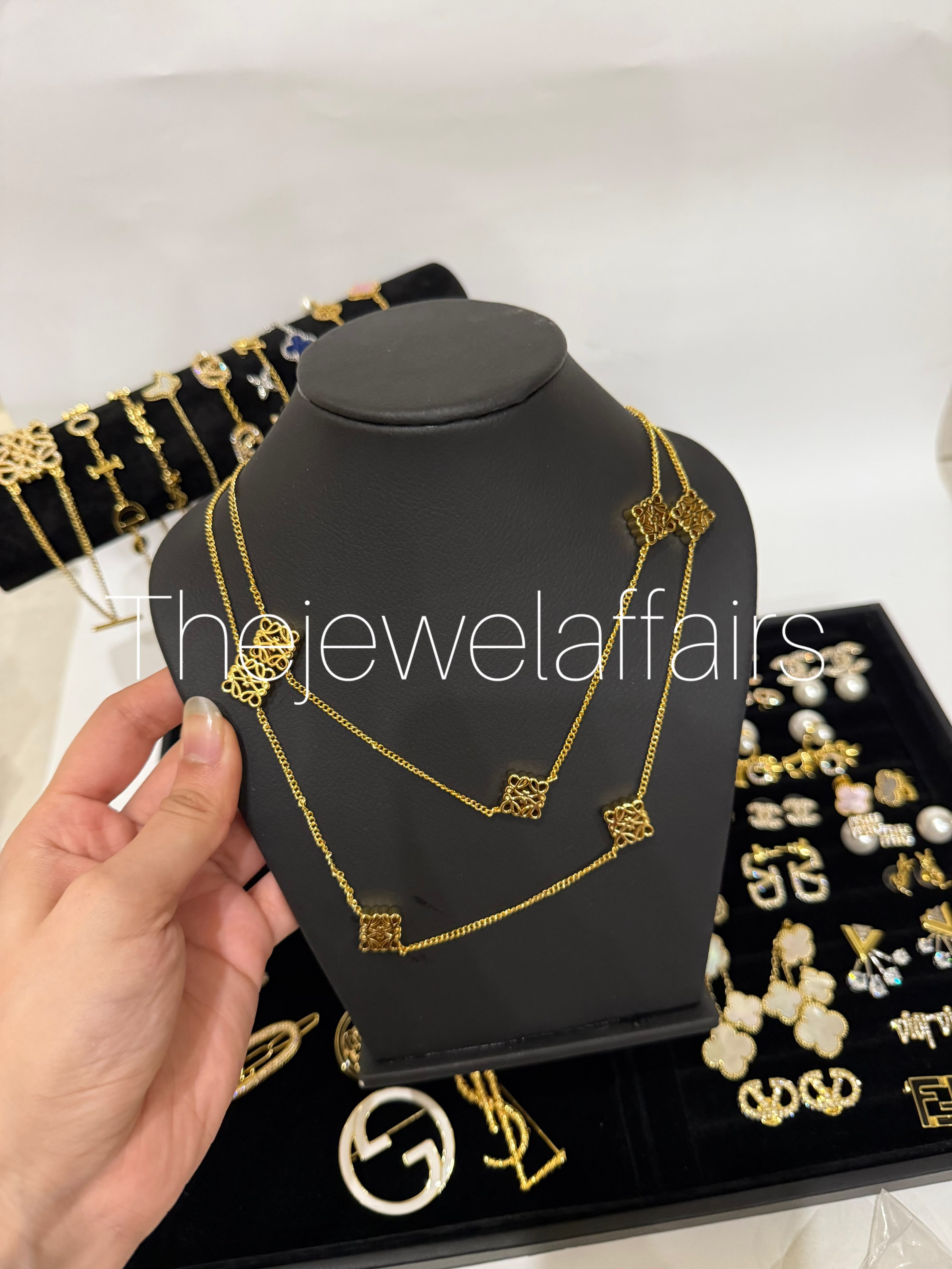 L0ewe Anagram Long Chain Necklace