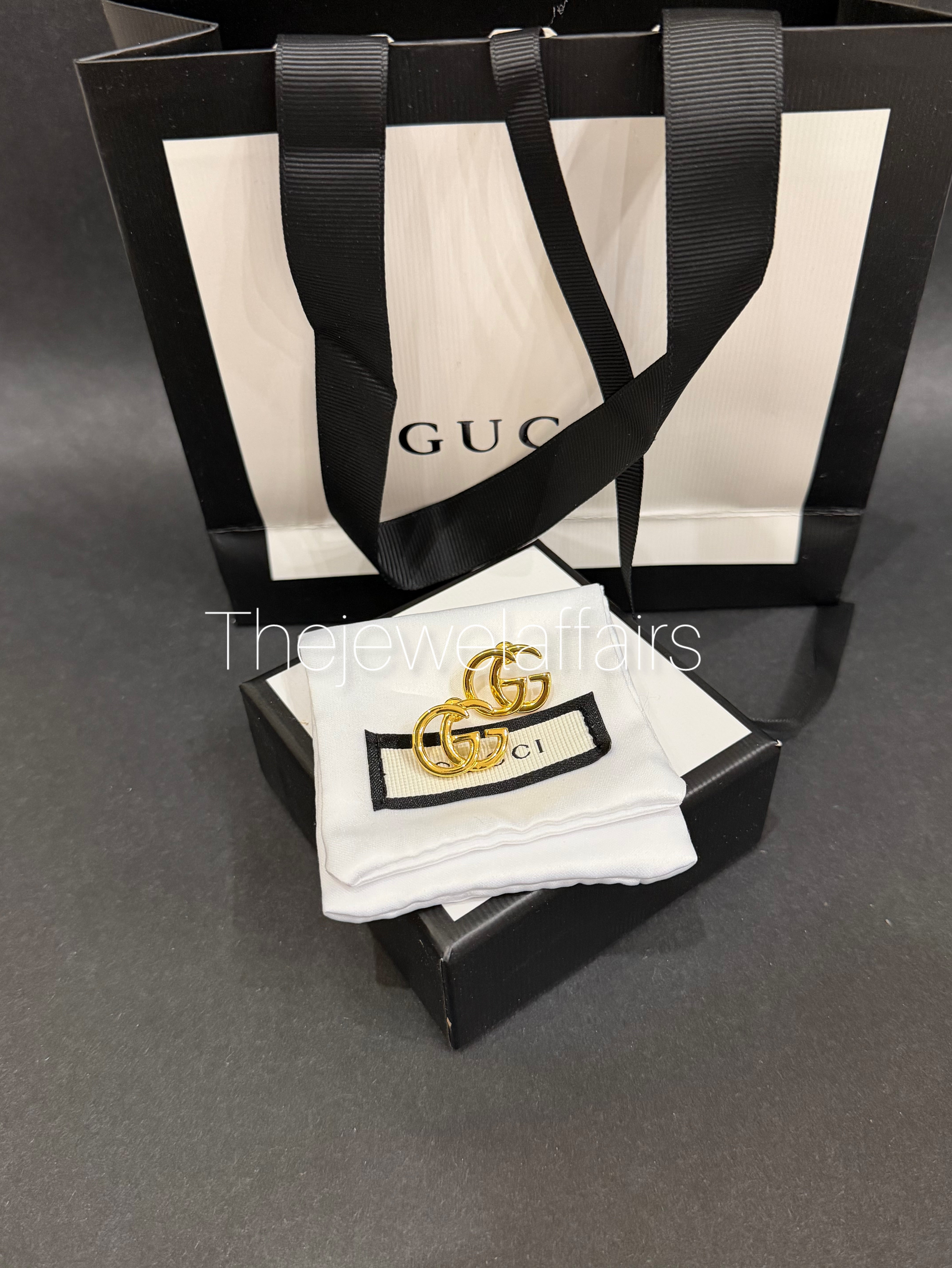 Luxury Gu(ci Inspired Double G Stud Earrings (Master Copy)