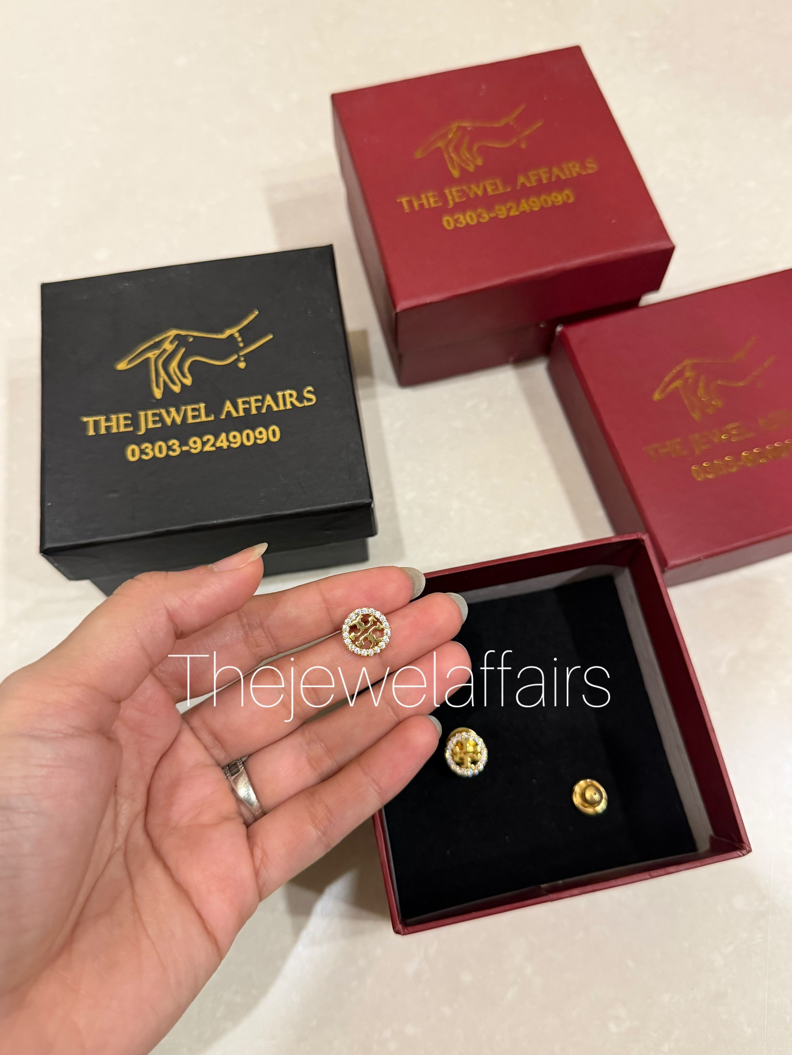 T0ry Bur(h's Icon Pavé Stud Earrings (openwork Double T logo traced in crystal pavé)