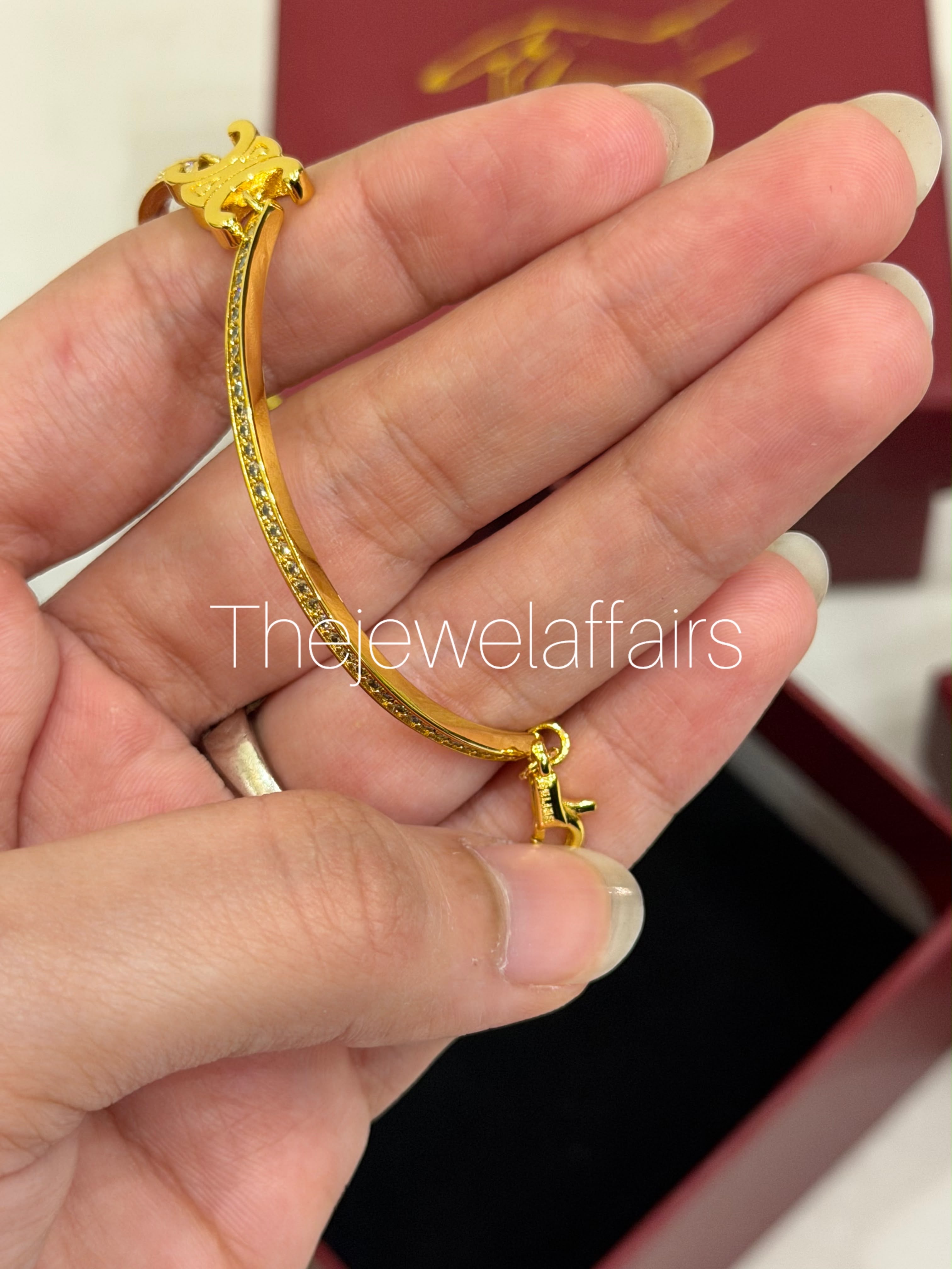Celine Triomphe Articulated Sparkle Bracelet