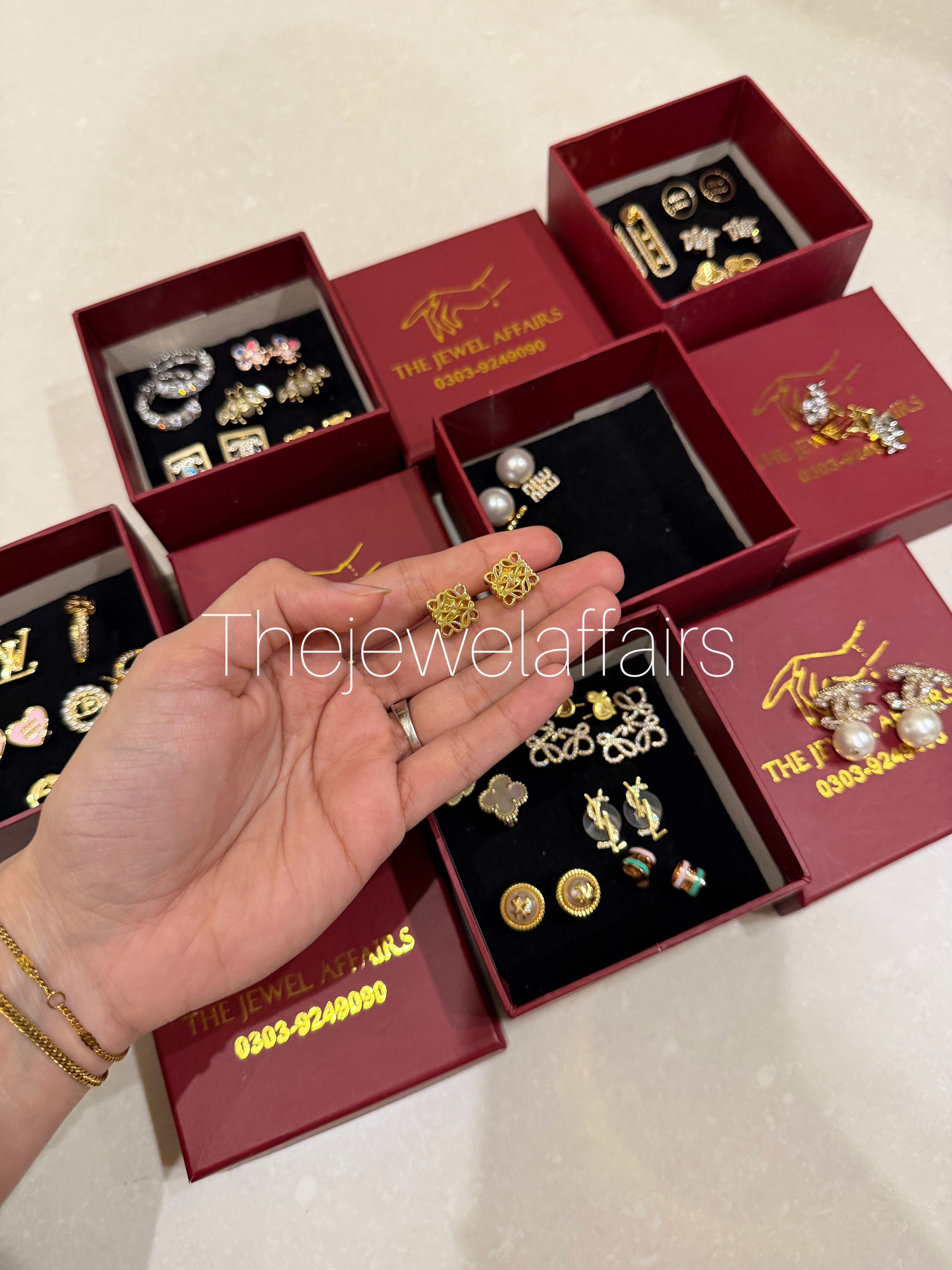 L0ewe Anagram Stud Earrings