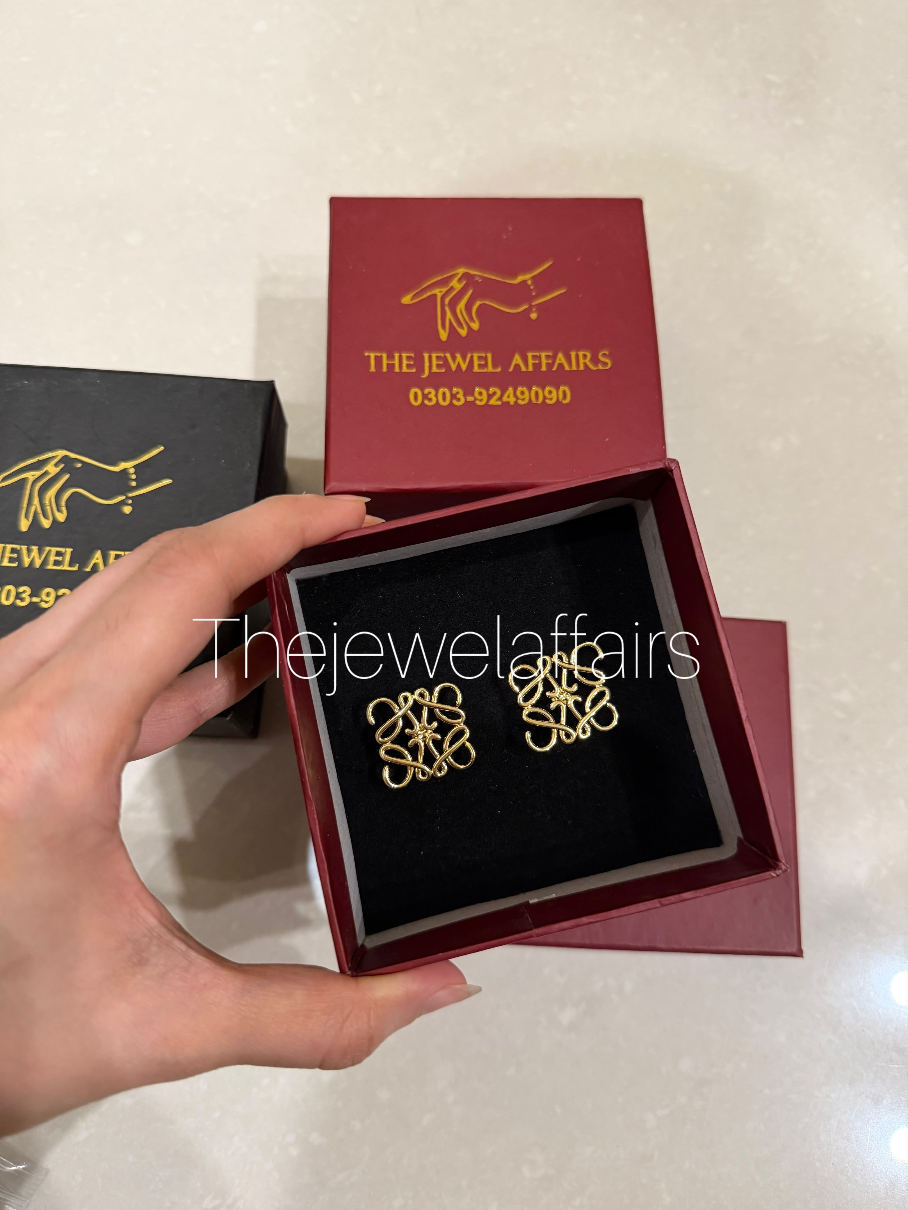 L0EWE Anagram Stud Earrings
