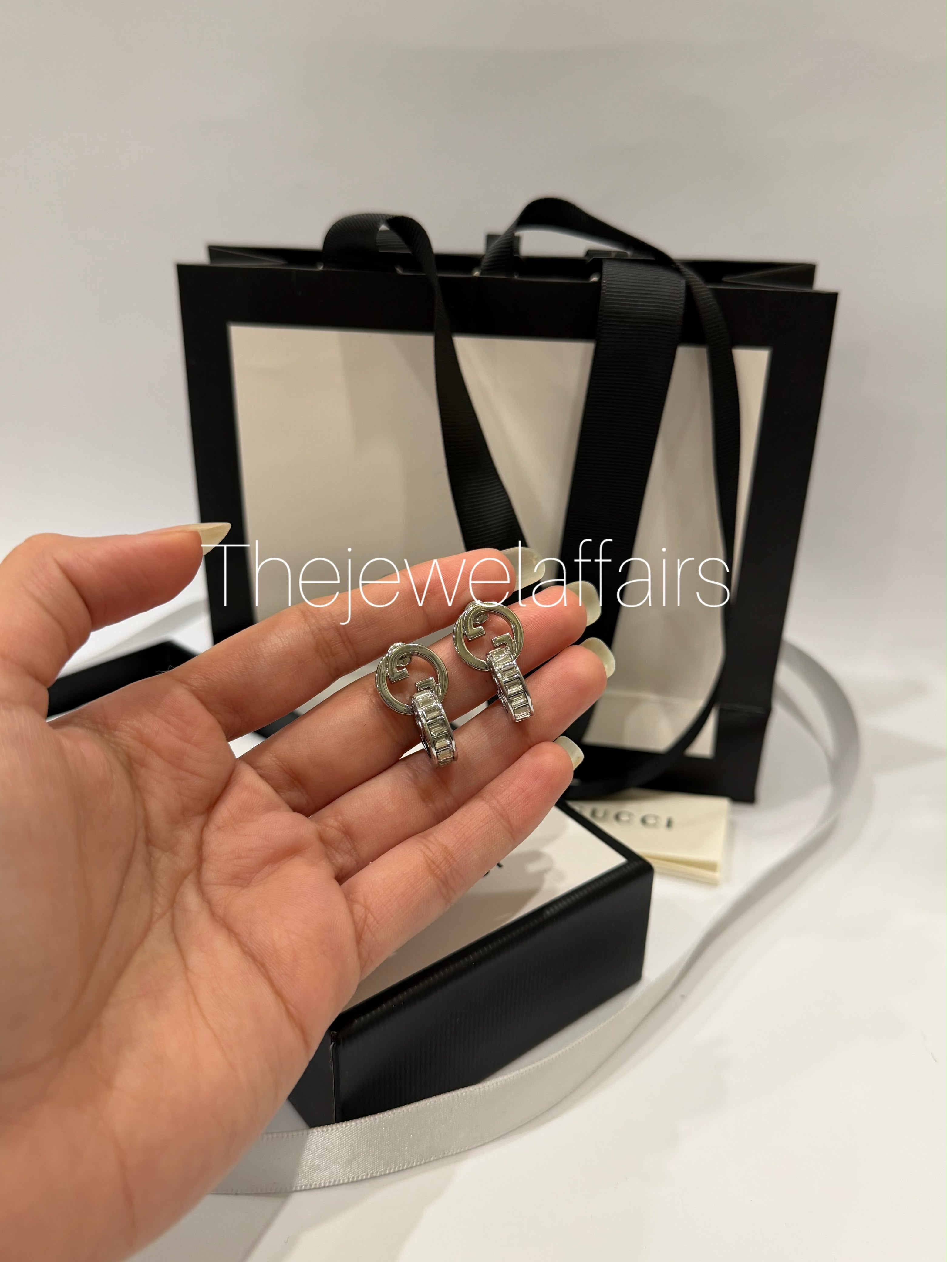 Premium mastercopy designer crystal earrings