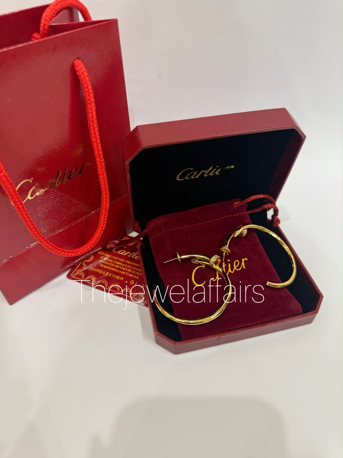 C@rtier Juste Un Clou Crystal Hoop Earrings (WITHOUT BRAND PACKAGING)