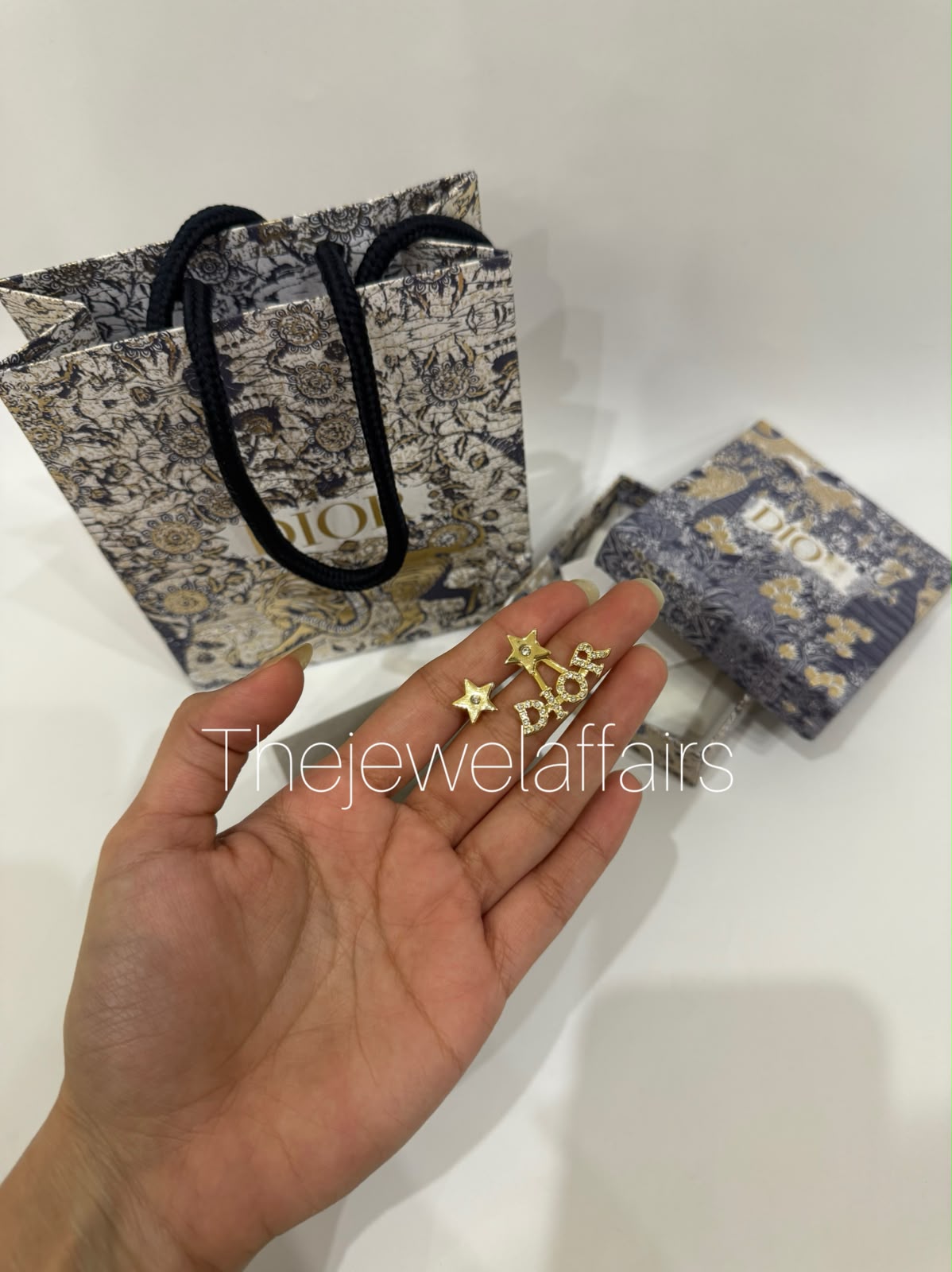 Di0r Tribales Star & Logo Mismatched Earrings (WITHOUT BRAND PACKAGING)