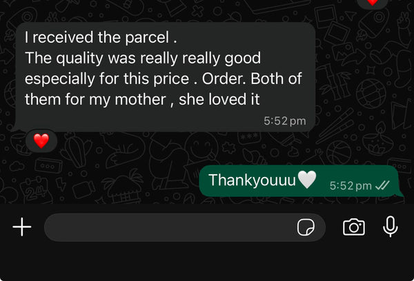 Customer message