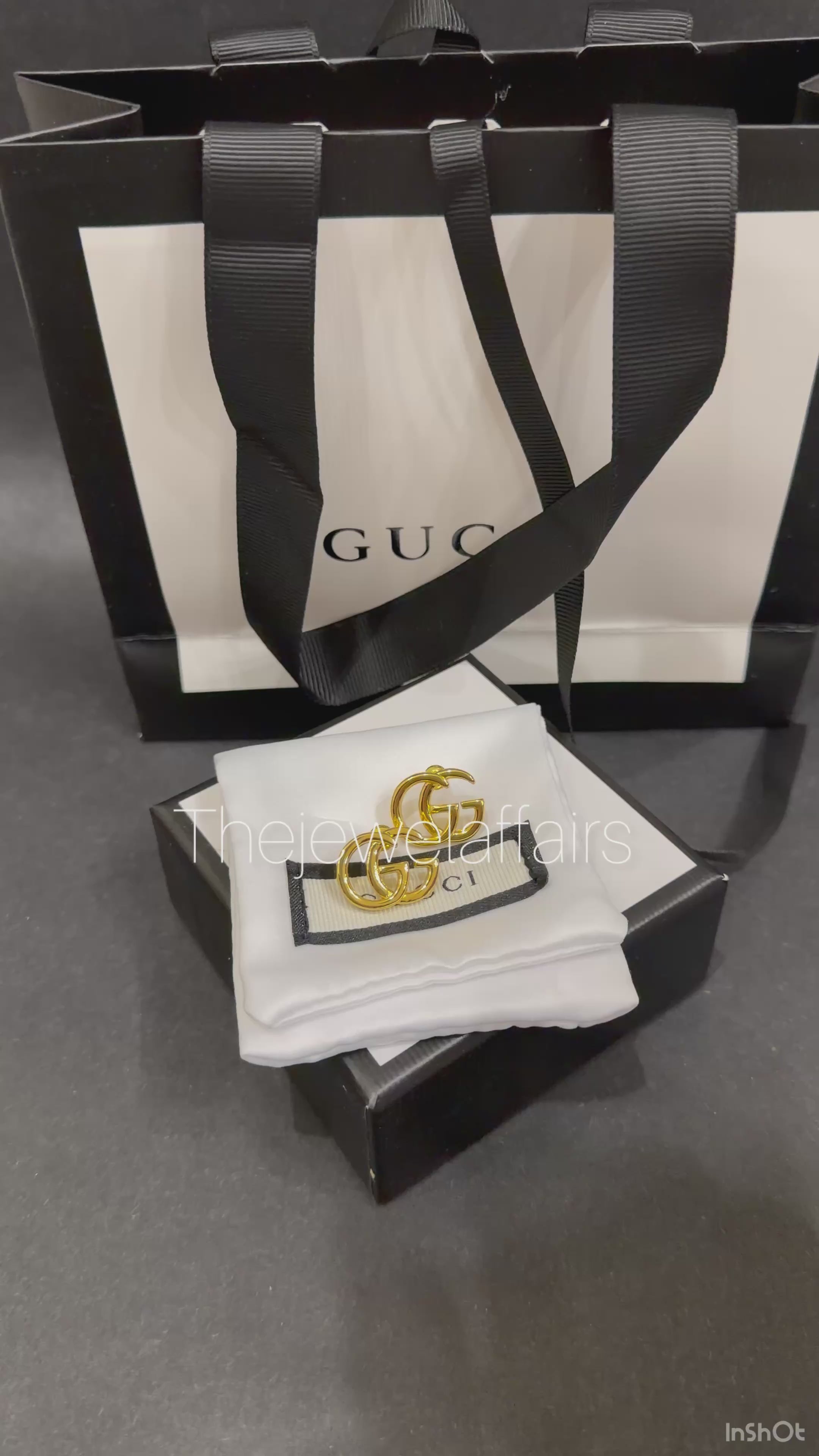 Luxury Gu(ci Inspired Double G Stud Earrings (Master Copy)